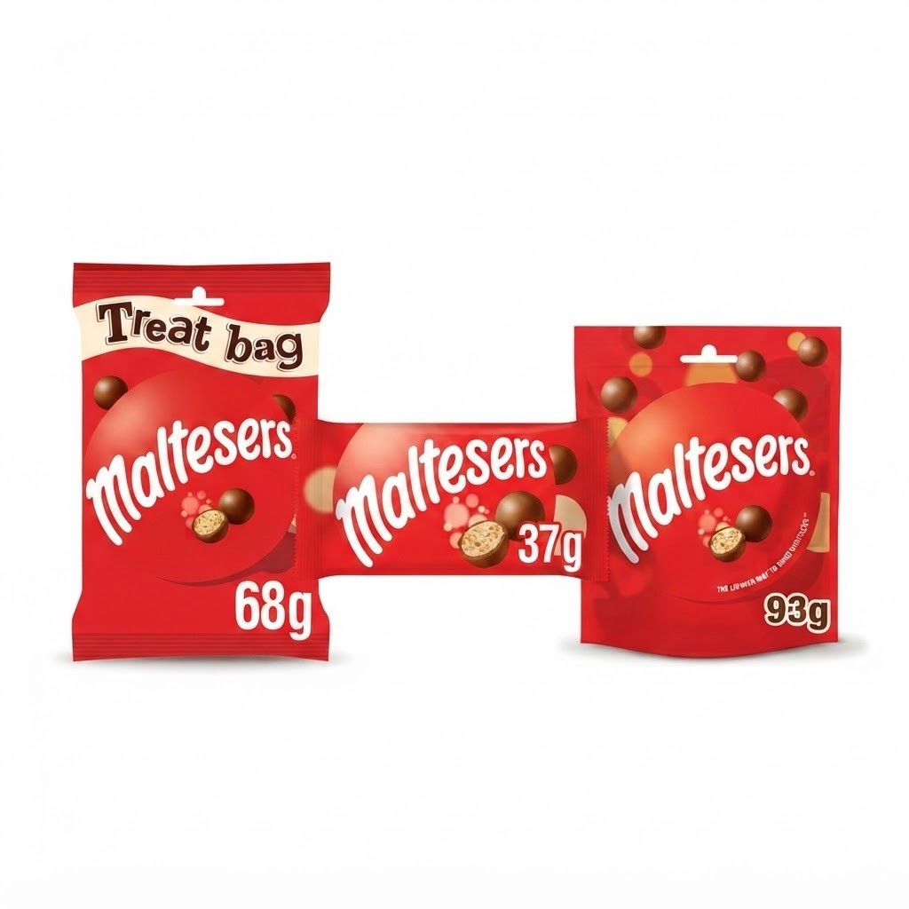 Maltesers Milk Chocolate Treat Bags Bulk Box - 37g, 68g, 93g Multi Pack Options