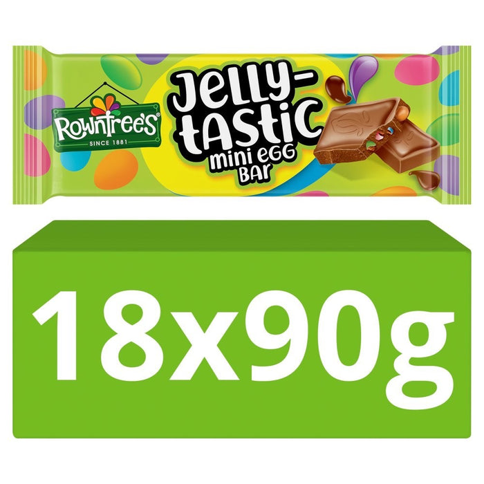 90g x 18 Rowntree's Jellytastic Mini Egg Chocolate Sharing Bar Bulk Box