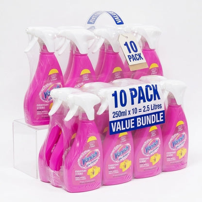 250ml  x 10 Vanish Oxi Action Pre Wash Spray - Case of 10 Bottles - Stain Rem