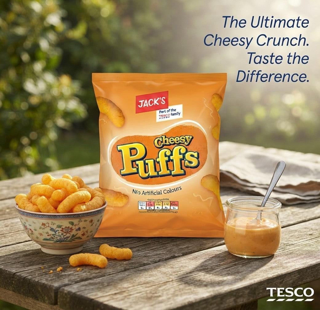 18x 60g Jack's Cheesy Puffs Crispy Corn Snacks