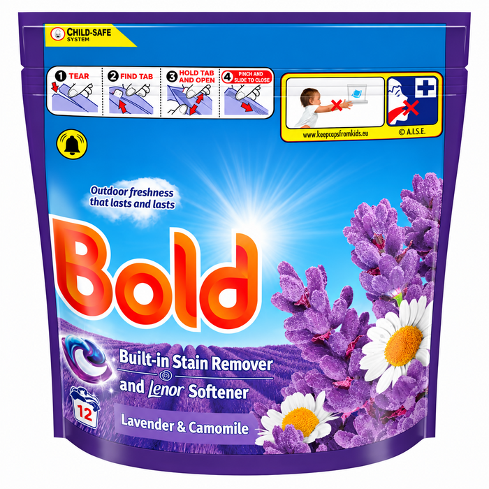 12s x 5 Bold Lavender & Camomile PODS - 3 in 1 Laundry Detergent Capsules