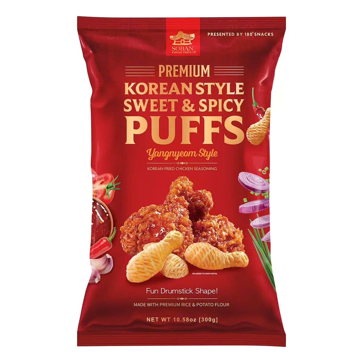 300g Soban Premium Korean Style Sweet & Spicy Puffs