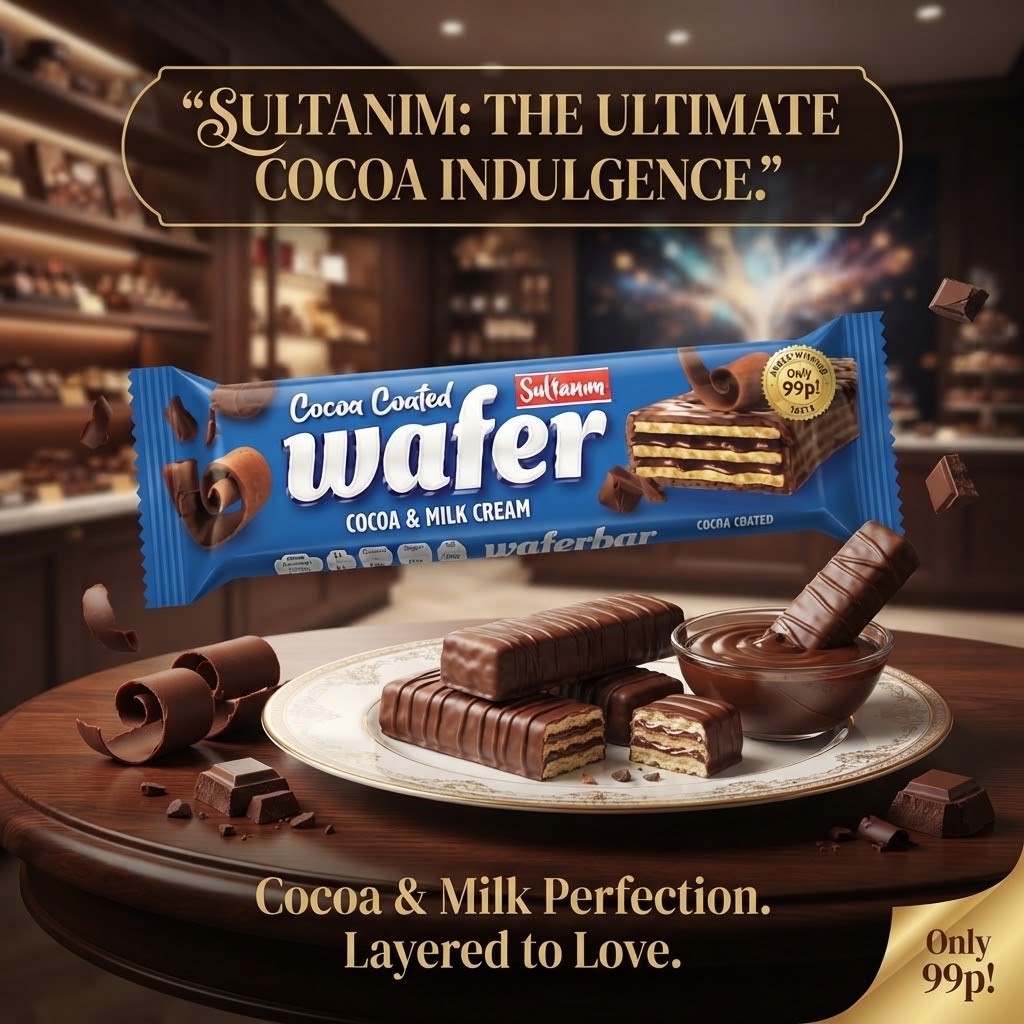 50g × 25 Sultanim Wafer Classic & Hazelnut Multipack Cocoa & Milk Cream&Hazelnut