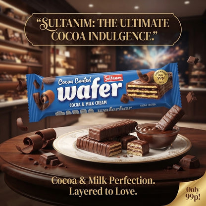 50g × 25 Sultanim Wafer Classic & Hazelnut Multipack Cocoa & Milk Cream&Hazelnut