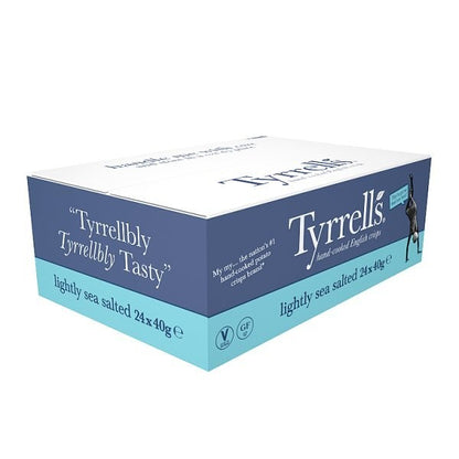 24x 40g Tyrrells Lightly Sea Salted Crisps