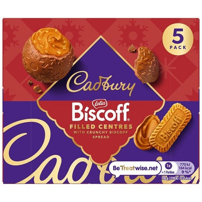 12 x 167.5g Cadbury Biscoff Filled Centres Milk Chocolate Baubles - Bulk