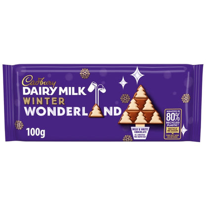 100g x 20 Cadbury Dairy Milk Winter Wonderland Chocolate Bar 100g Bulk Box