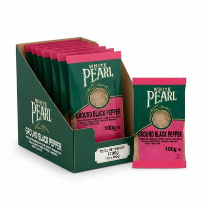 100g x 12 Pack White Pearl Ground Black Pepper Bulk Buy Spice Seasoning