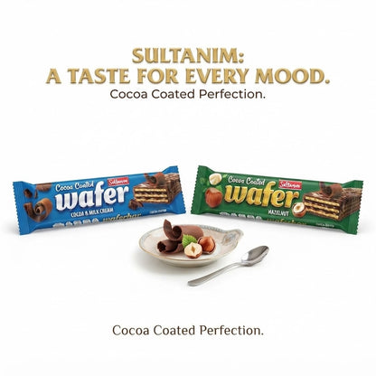 50g × 25 Sultanim Wafer Classic & Hazelnut Multipack Cocoa & Milk Cream&Hazelnut
