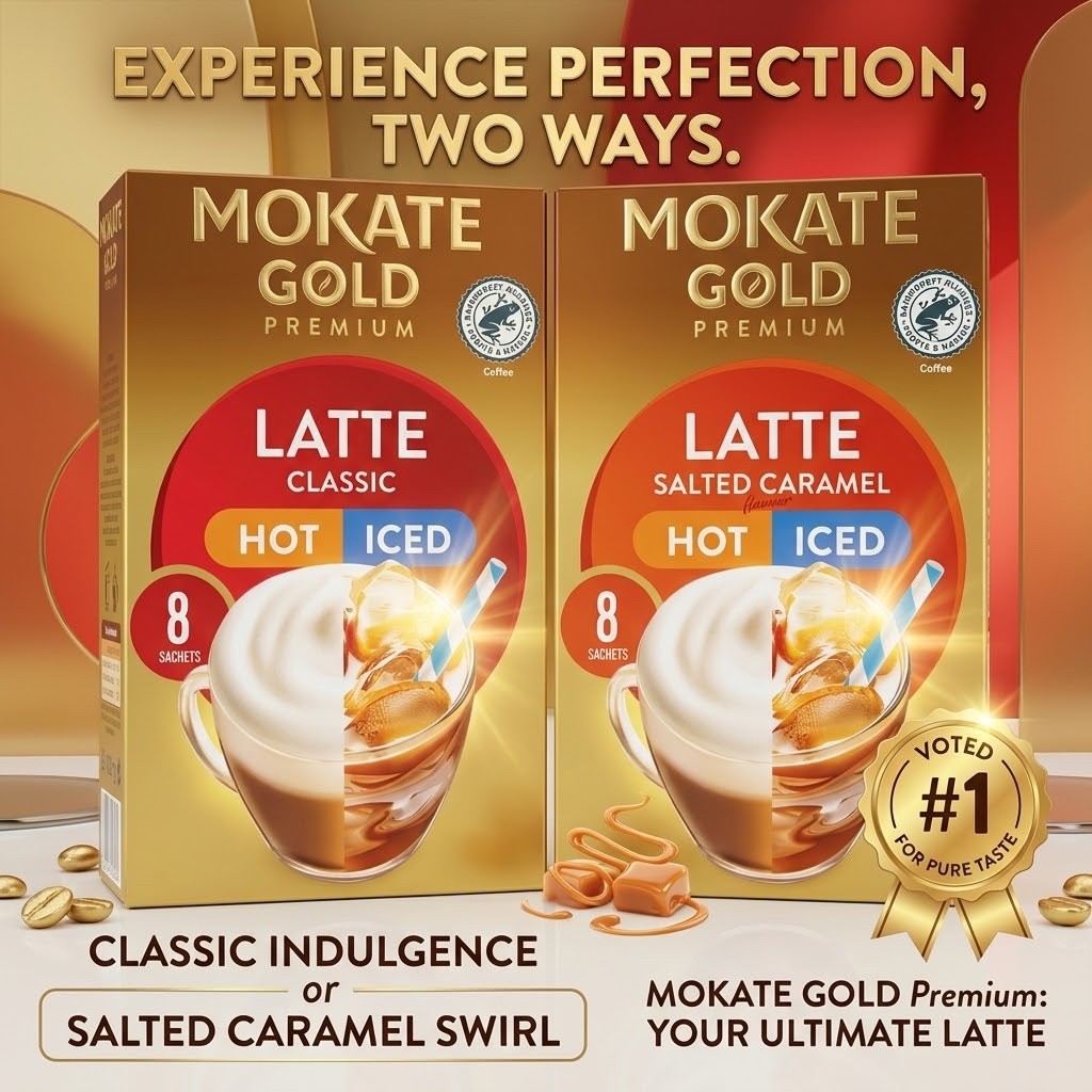 8 Sachets 120g Mokate Gold Premium Salted Caramel Latte Instant Coffee Hot Iced