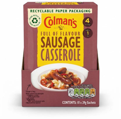 10 x 39g Colman's Recipe Mix Sausage Casserole 39g - Bulk Pack