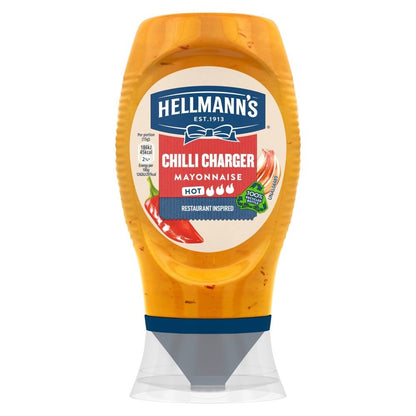 Pack of 8 | 250ml - Hellmann's Chilli Charger Mayonnaise - Spicy Garlic & Chilli