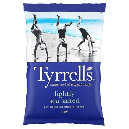 24x 40g Tyrrells Lightly Sea Salted Crisps