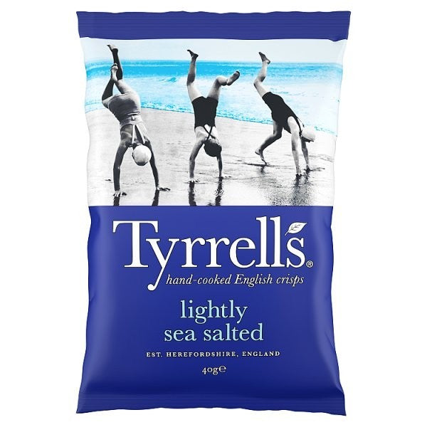 24x 40g Tyrrells Lightly Sea Salted Crisps