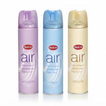 6 x 240ml B/In Air Freshener Value Pack (Linen, Lavender, Orchid)
