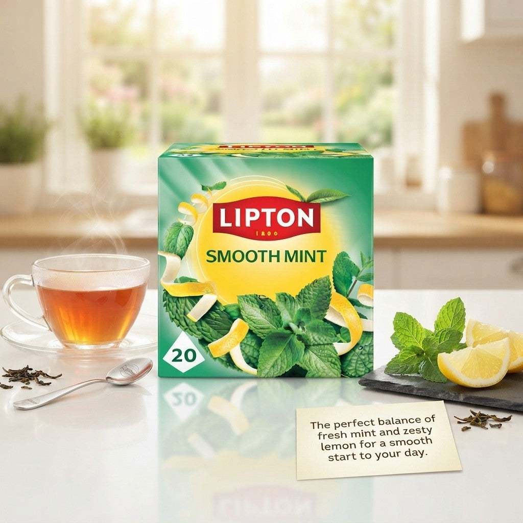 20s 34g 4 Pack Bundle Total 80 Bags Lipton Smooth Mint Tea Bags
