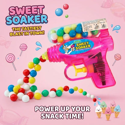 18gx 12 Crazy Candy Factory Sweet Soaker Water Pistol with Fruit Flavoured Candy
