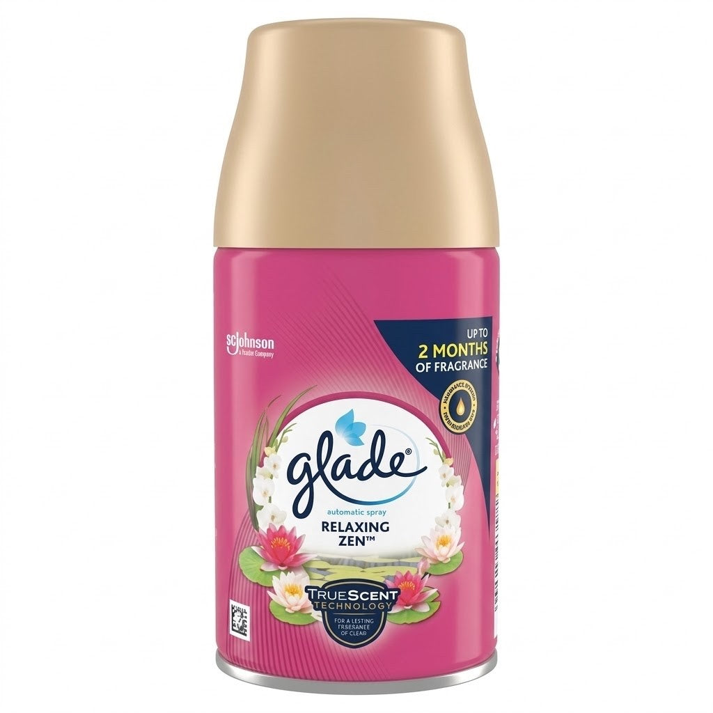 269ml x 4 Glade Automatic Spray Refill Relaxing Zen Air Freshener Canister