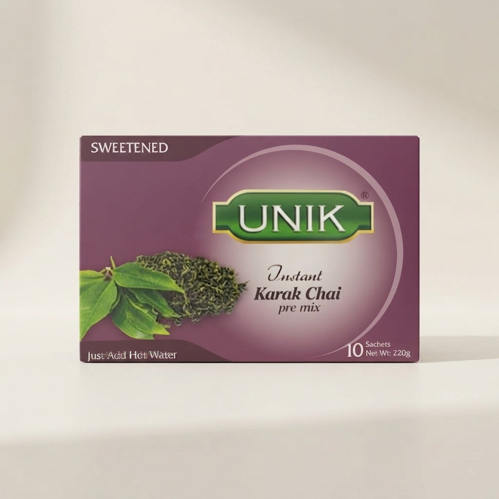 5x 220g Unik Instant Karak Chai Premix Sweetened 10 SachetsCase