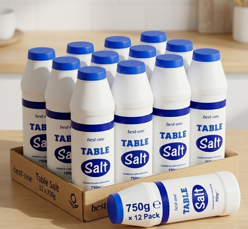 750g x 12 BEST-ONE Table Salt Bulk Pack – Fine Cooking & Table Salt