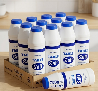 750g x 12 BEST-ONE Table Salt Bulk Pack – Fine Cooking & Table Salt