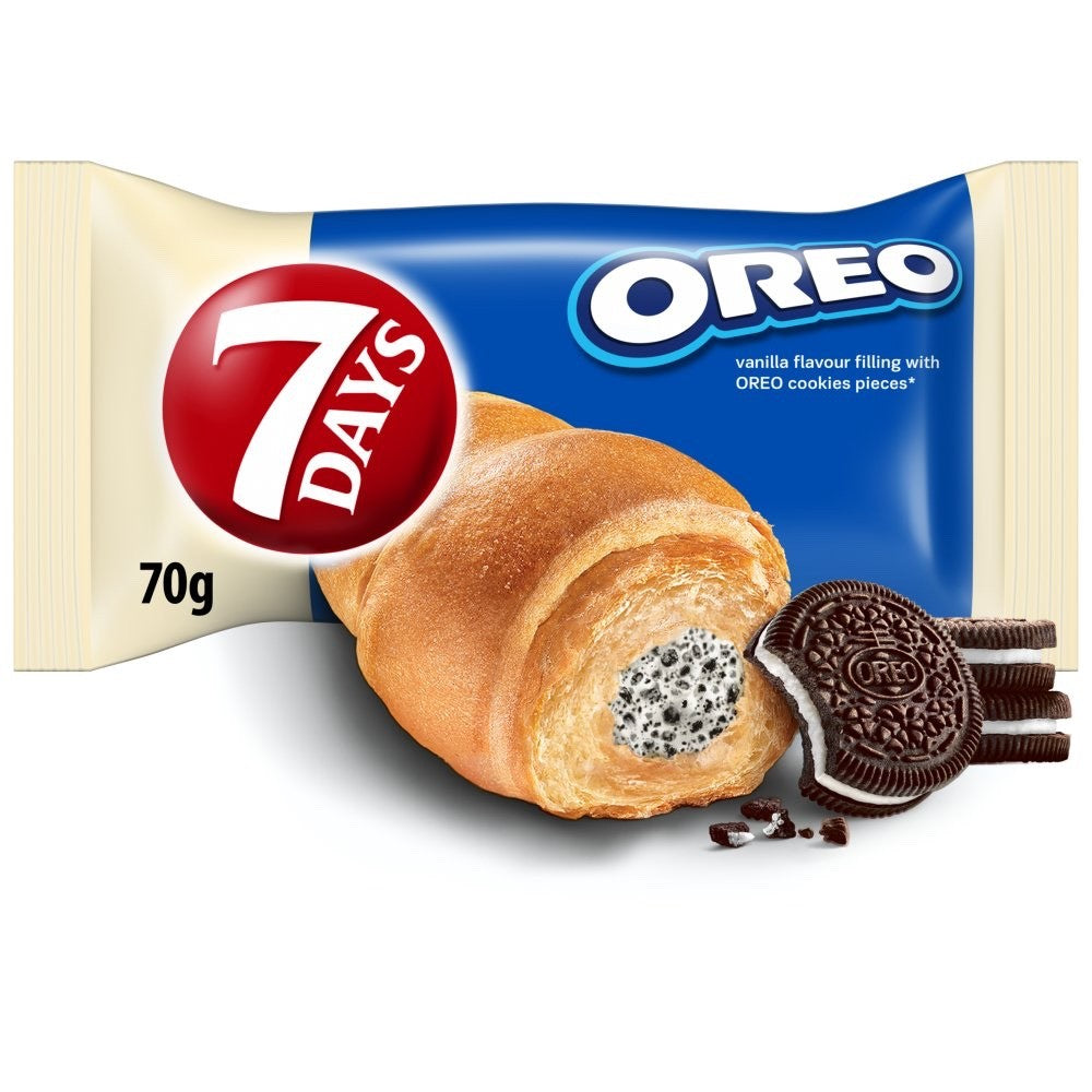 80g x 20 7Days Croissants Assorted Flavours Oreo Vanilla Hazelnut Coconut Cherry