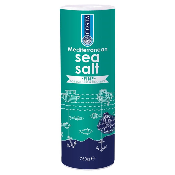 10 x 750g Pack  Costa Fine Sea Salt Natural Mediterranean Cooking Table Seasonin