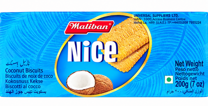 Maliban Nice Coconut Biscuits 200g x 12 Pack - Sweet Tea Snack