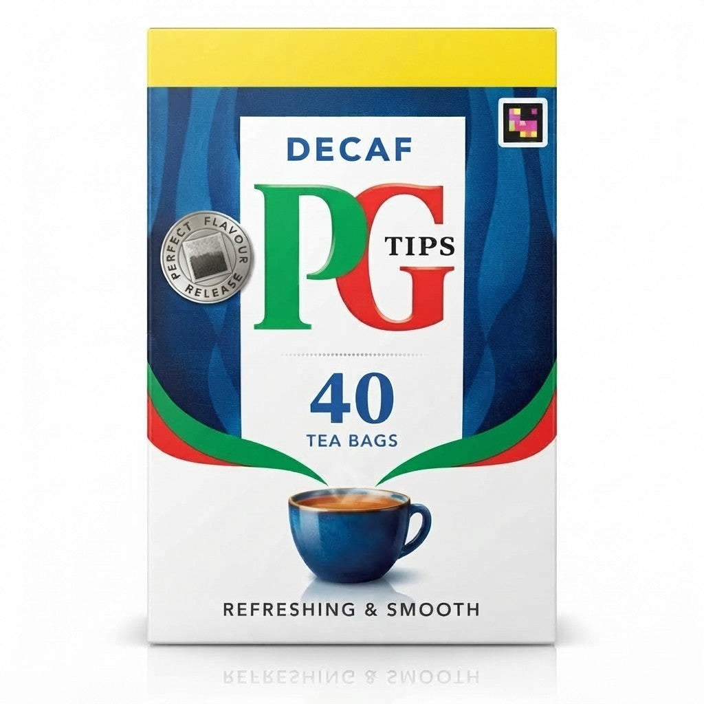 6 Pack Bundle Total 240 Bags PG Tips Decaf Tea Bags 40s Decaffeinated Black Tea