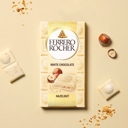 Ferrero Rocher Chocolate Bar 90g x8 Multipack Milk & White Hazelnut Bulk Buy Gif