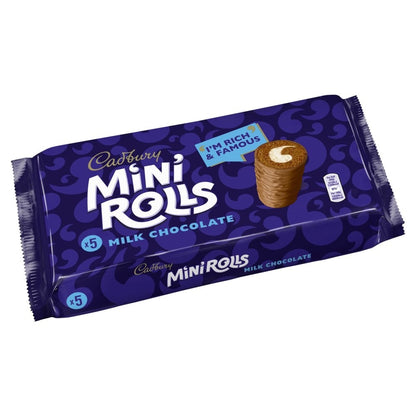 5pk × 12 Cadbury Milk Chocolate & Raspberry Mini Rolls Cakes Variety Pack - 12