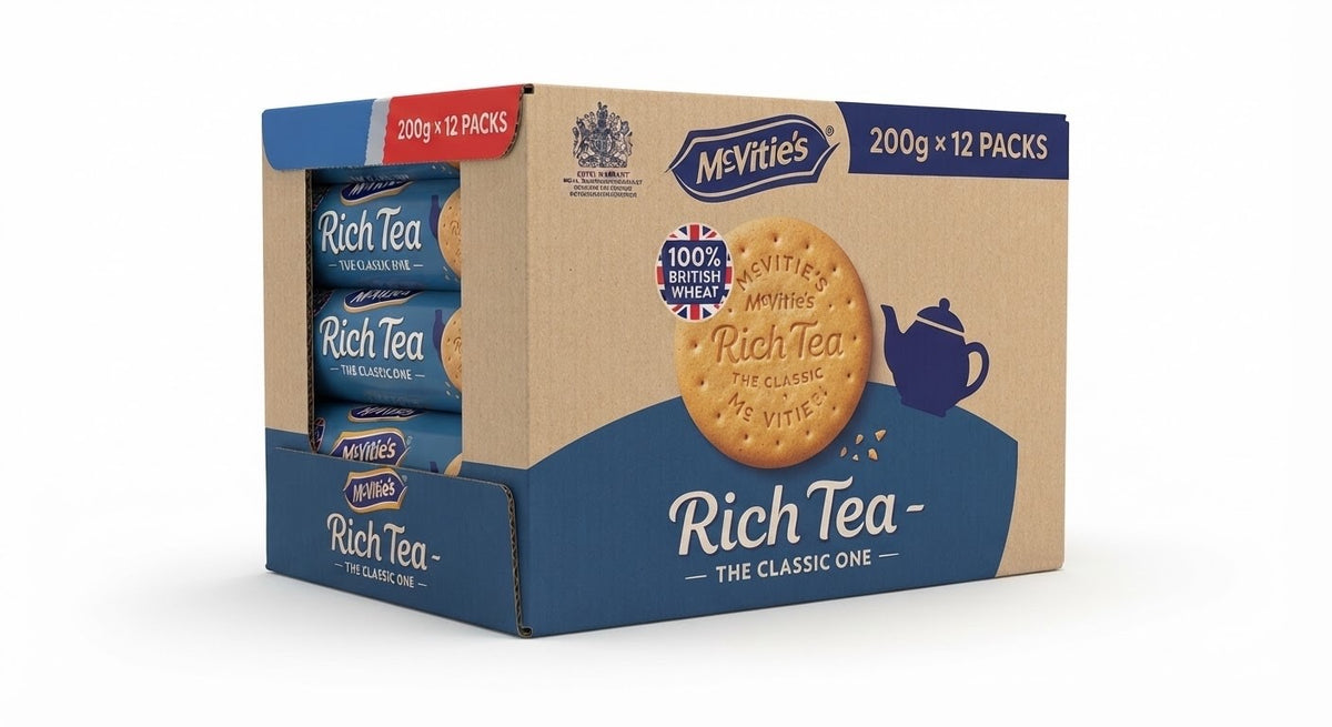 200g × 12 Packs McVitie's Rich Tea Biscuits The Classic One Multipack