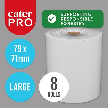 CaterPro 79mm x 71mm Thermal Receipt Paper Rolls for EPOS Cash Registers & Till