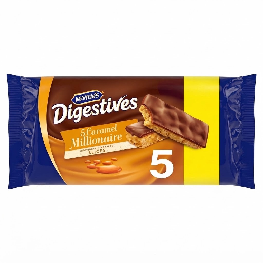 10 x Pack McVitie's Digestives Caramel & Milk Chocolate Cake Bars - Bulk