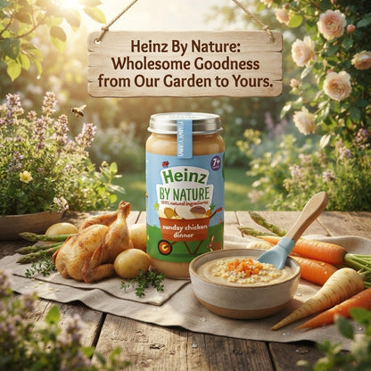6x 200g Heinz By Nature Sunday Chicken Dinner Baby Food 7+ Months