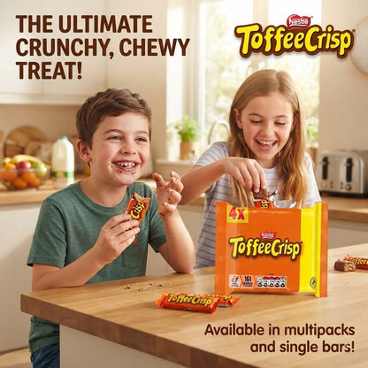 Nestle Toffee Crisp Chocolate Bar Bulk Box 38g 24x Or 4 Pack Multipack 124g x 14