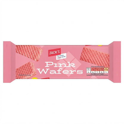 13x 100g Jack's Pink Wafers Biscuits Retro Sweet Treat Multi