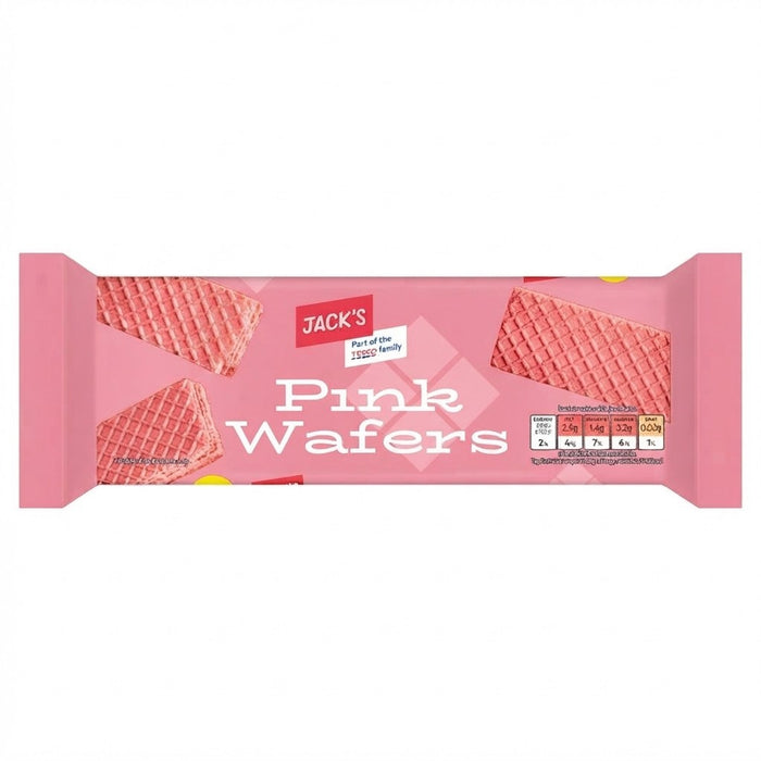 13x 100g Jack's Pink Wafers Biscuits Retro Sweet Treat Multi