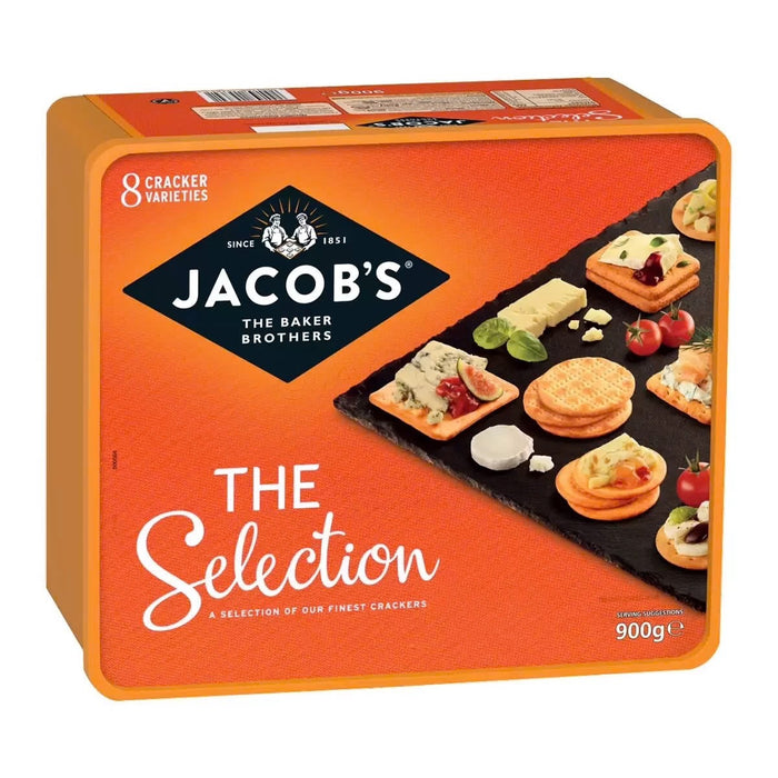 900g Jacob's Biscuits for Cheese Selection – 8 Cracker Varieties Bulk Box