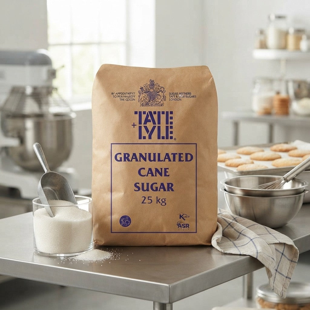 Tate & Lyle Granulated Cane Sugar 25kg Large Bulk Sack Catering Bakery Supply
