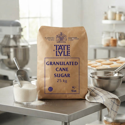 Tate & Lyle Granulated Cane Sugar 25kg Large Bulk Sack Catering Bakery Supply