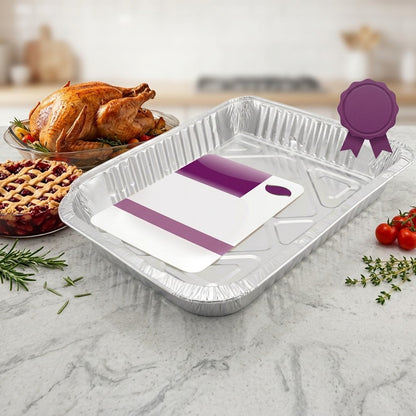 Large Foil Roasting Pans Disposable Heavy Duty Aluminium Bake Dish 395x340x55mm