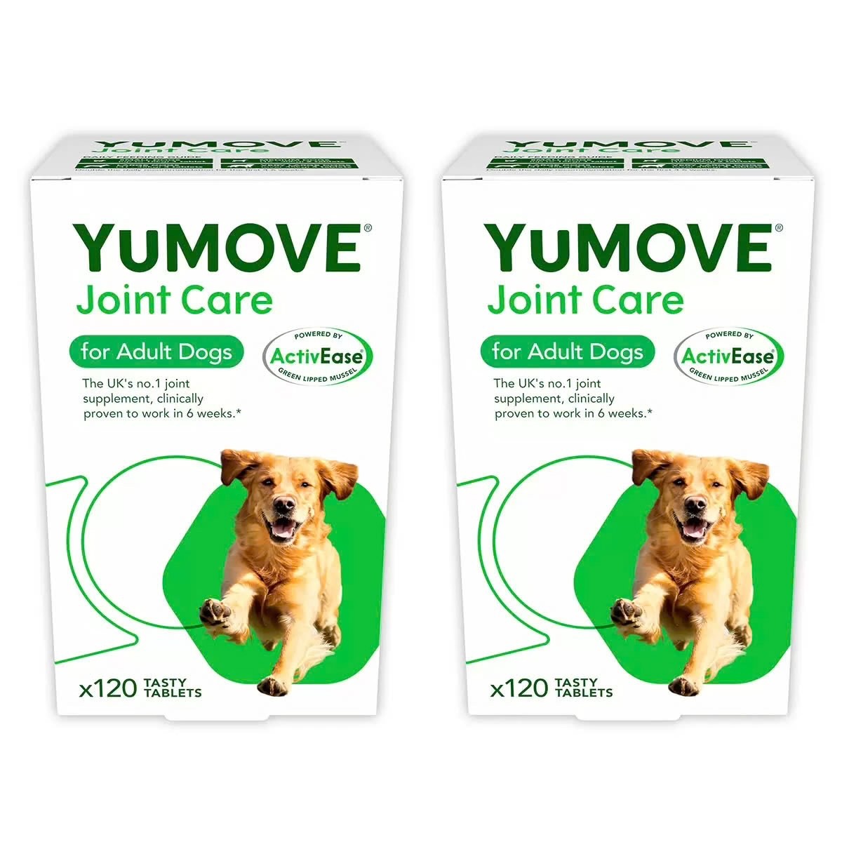 2 x 120 Tablets YuMove Joint Care for Adult Dogs Mobility Supplement