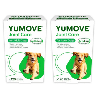 2 x 120 Tablets YuMove Joint Care for Adult Dogs Mobility Supplement