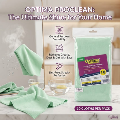 10s × 10 Optima ProClean Red Microfibre Cloths