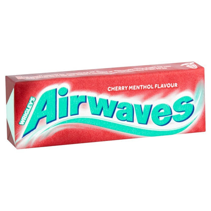 Airwaves Cherry Menthol Sugar Free Chewing Gum Packs 10 Pcs Pocket Size - Bulk