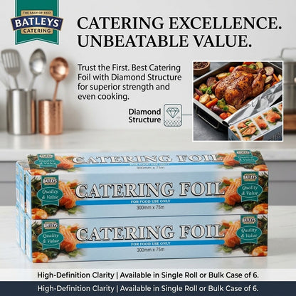 75m Batleys Catering Kitchen Foil Heavy Duty Aluminium Wrap