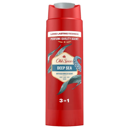 250ml × 6 Old Spice Deep Sea & Captain Men's Shower Gel Variety Pack
