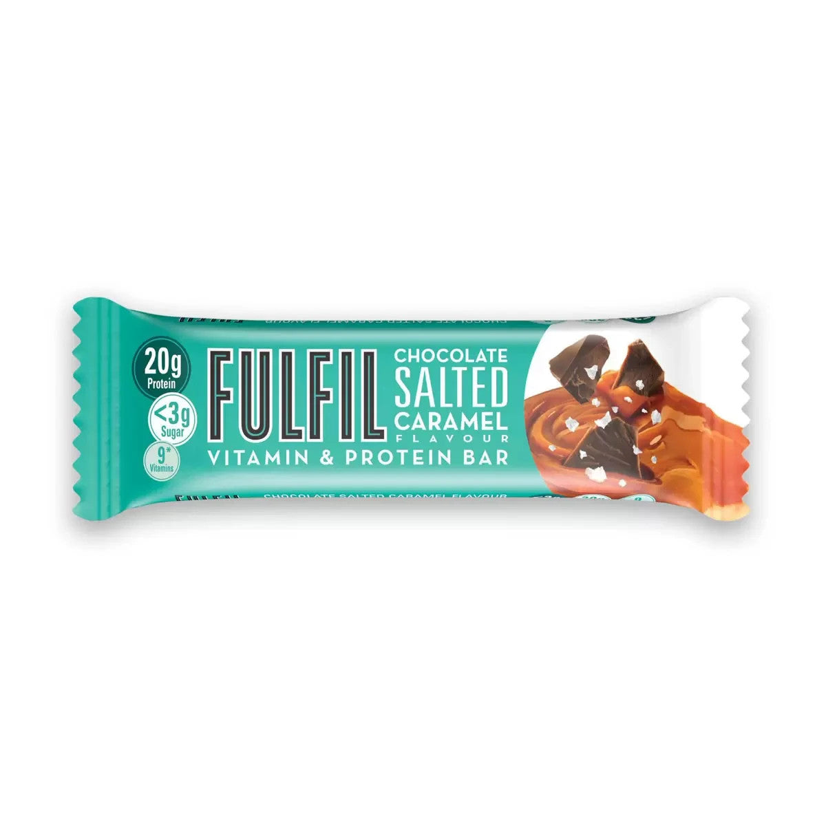 15 x 55g Fulfil Chocolate Salted Caramel Protein Bars Low Sugar 20g Protein