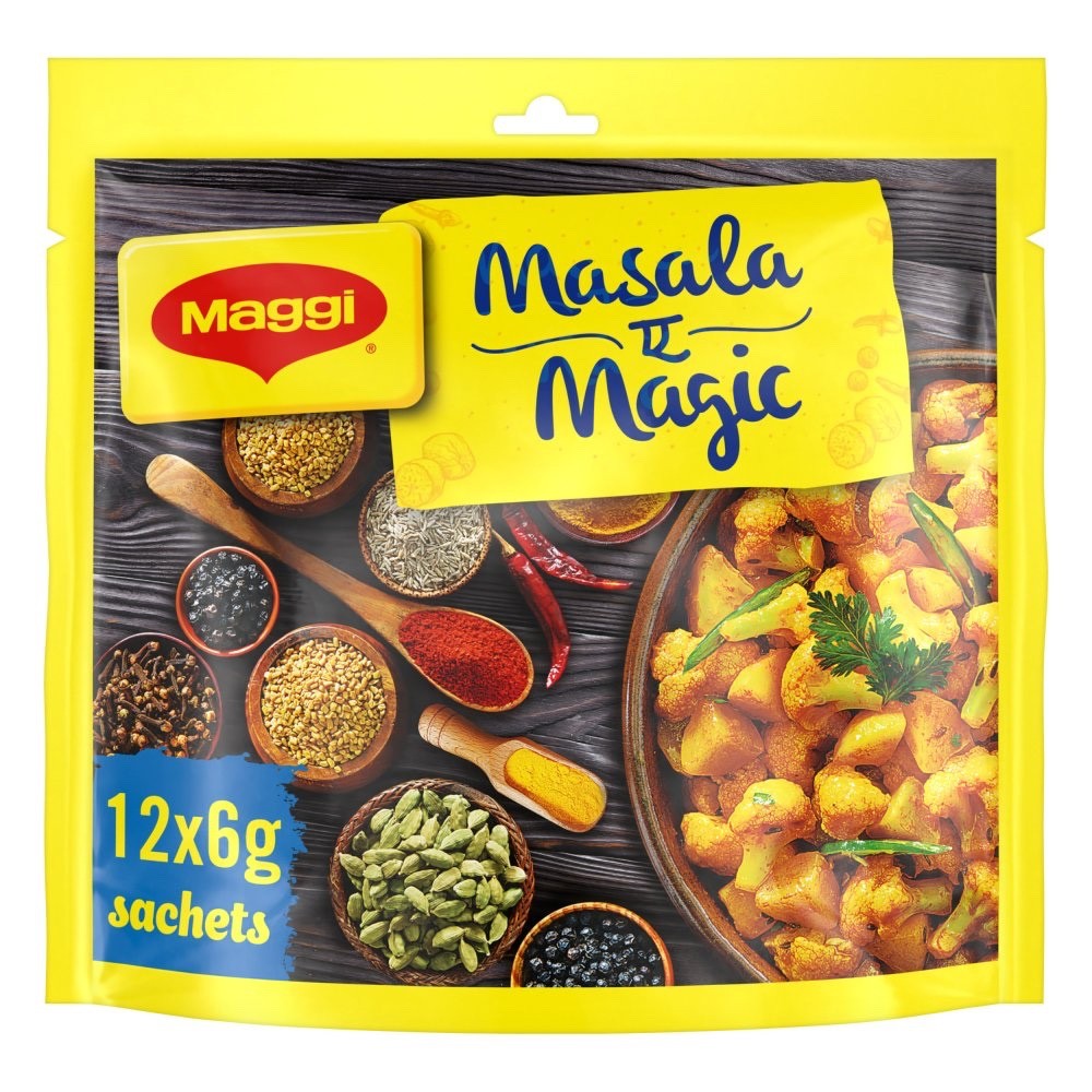 72g (12 x 6g) × 7 Maggi Aromatic Roasted Spices Seasoning Mix  Vegetarian Sachet